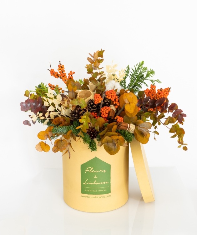 Fleurs à Lisbonne - Caixa de Natal Premium castanha (1)