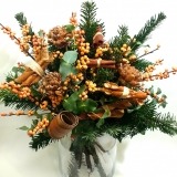 Bouquet d'épicéa Dorée et Marron (1)