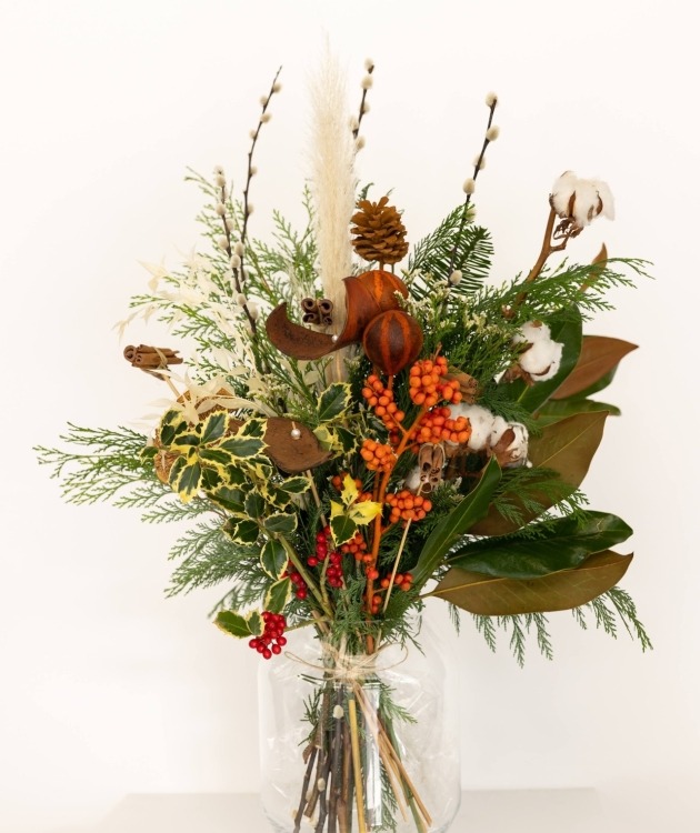 Fleurs à Lisbonne - Brauner Weihnachtsstrauß (2)