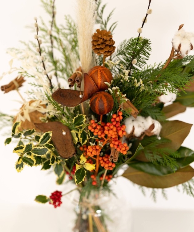 Fleurs à Lisbonne - Brauner Weihnachtsstrauß (3)