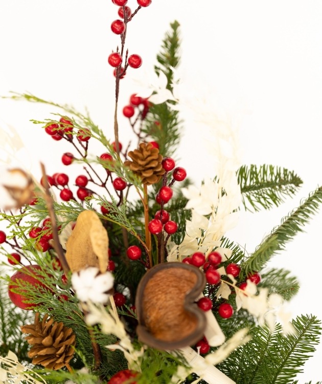 Fleurs à Lisbonne - Christmas Branch with Pinecones (2)