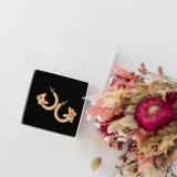 Flora Mini Earrings with Pink Dry Bouquet (2)