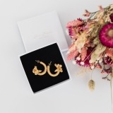 Flora Mini Earrings with Pink Dry Bouquet (3)