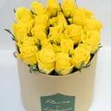 Tall Box of Yellow Roses (4)