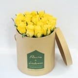 Tall Box of Yellow Roses (1)