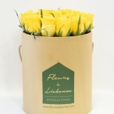 Tall Box of Yellow Roses (2)