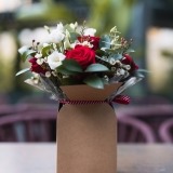 Box of Red Roses and Eucalyptus (3)