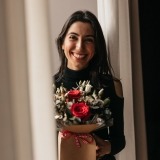 Box of Red Roses and Eucalyptus (9)