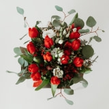 Red Tulips and Eucalyptus Box (2)