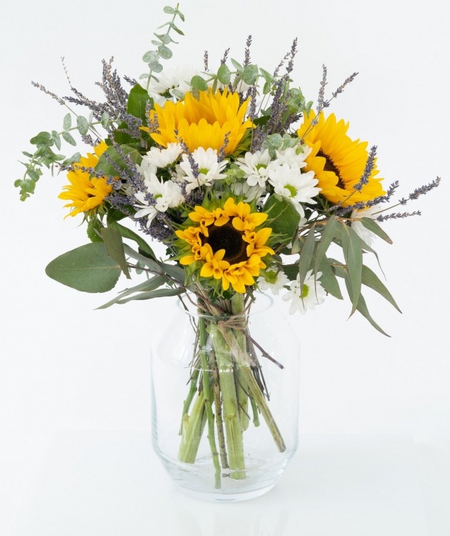 Fleurs à Lisbonne - Bouquet of Sunflowers, Lavenders and White Daisies 4 Zoom Image 