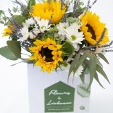 Bouquet of Sunflowers, Lavenders and White Daisies (3)