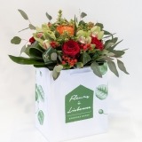 Bouquet of Red Roses and Green Orchids (1)