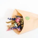 Bouquet of Dried Pink and Blue Flowers (1)