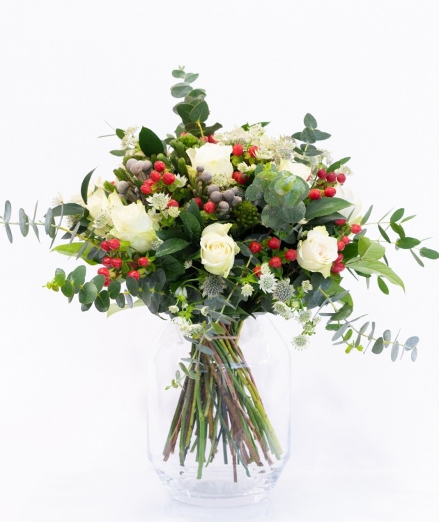 Fleurs à Lisbonne - Premium White Country Roses  2 Zoom Image 