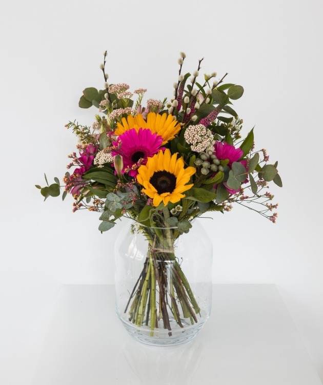 Fleurs à Lisbonne - Ramo de Girasoles y Gerberas Rosas (2)