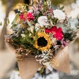 Bouquet of Sunflowers and Pink Gerberas (5)