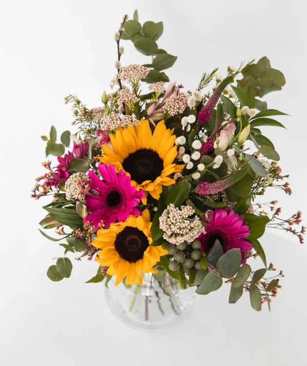 Fleurs à Lisbonne - Ramo de Girasoles y Gerberas Rosas (4)