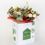 Bouquet de Roses Rouges et Lisianthus (2)