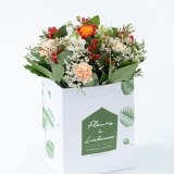 Bouquet of Orange Roses and Red Hypericum  (1)