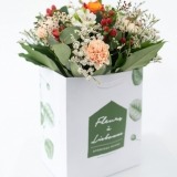 Bouquet of Orange Roses and Red Hypericum  (2)