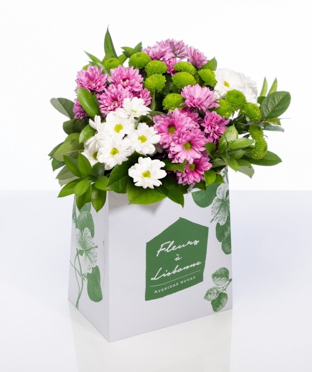 Fleurs à Lisbonne - Bouquet of White and Pink Daisies (1)