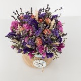 Statice Arrangement in Decorative Basket (3)