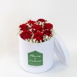 Tall Box of Red Roses (1)