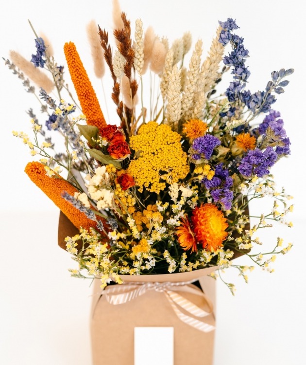 Fleurs à Lisbonne - Caixa de Flores Secas Laranja (2)