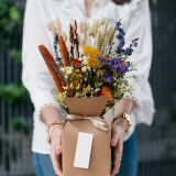 Caixa de Flores Secas Laranja (3)