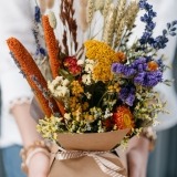 Caixa de Flores Secas Laranja (4)