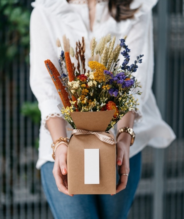 Fleurs à Lisbonne - Caixa de Flores Secas Laranja (5)