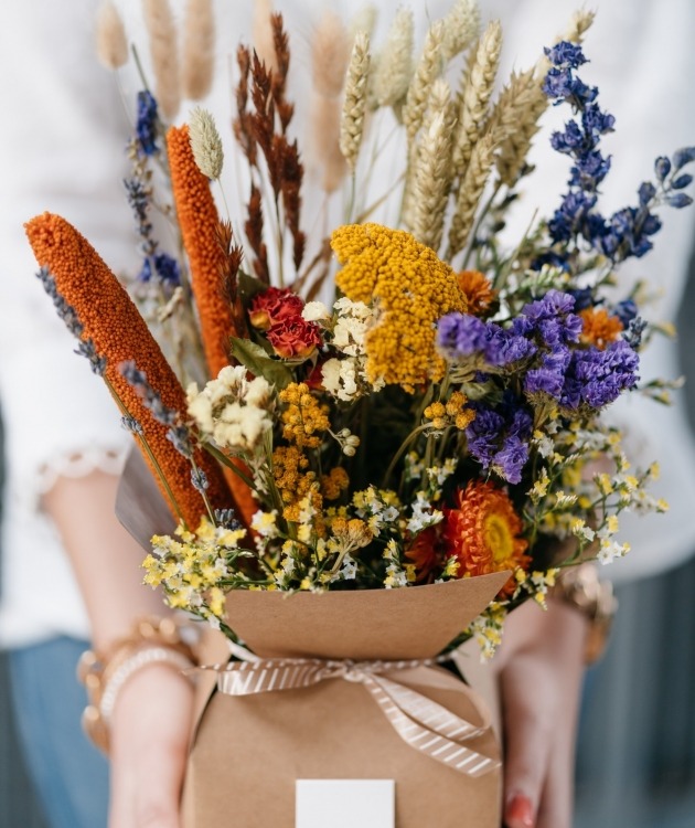 Fleurs à Lisbonne - Caixa de Flores Secas Laranja (4)