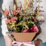 Box of Dried Pink Flowers (5)