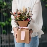Box of Dried Pink Flowers (4)