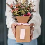 Box of Dried Pink Flowers (3)