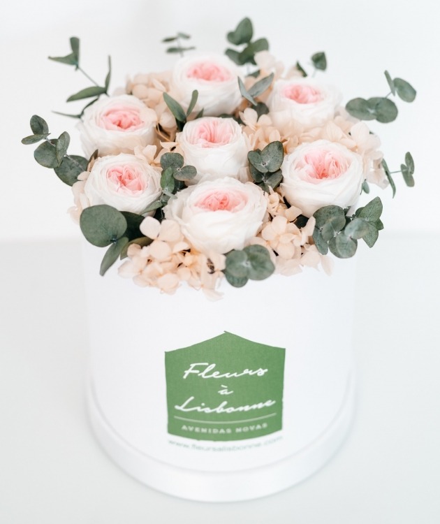 Fleurs à Lisbonne - Caixa de Rosas Preservadas Cor de Rosa (2)