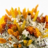 Caixa de Flores Secas Laranjas e Brancas (4)