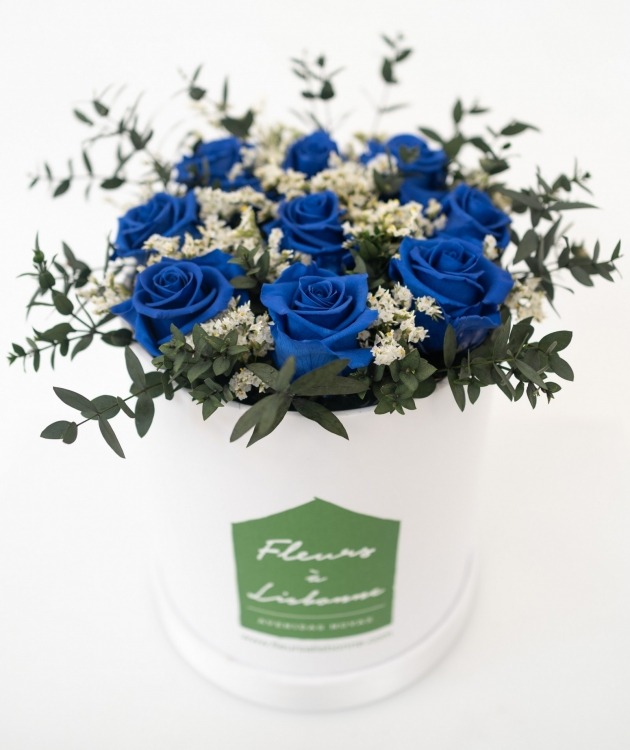 Fleurs à Lisbonne - Caixa de Flores Desidratadas Azul (2)