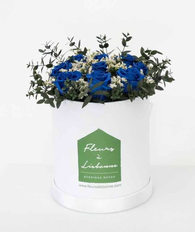 Fleurs à Lisbonne - Caixa de Flores Desidratadas Azul (1)
