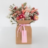 Caixa de Flores Secas Cor de Rosa Claro (1)