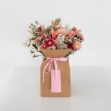 Caixa de Flores Secas Cor de Rosa Claro (2)