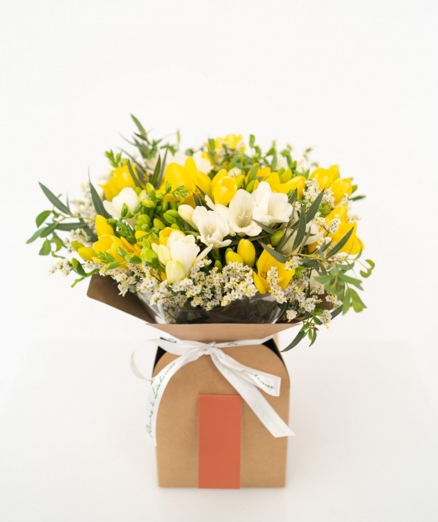 Fleurs à Lisbonne - Schachtel Freesias Mix (1)