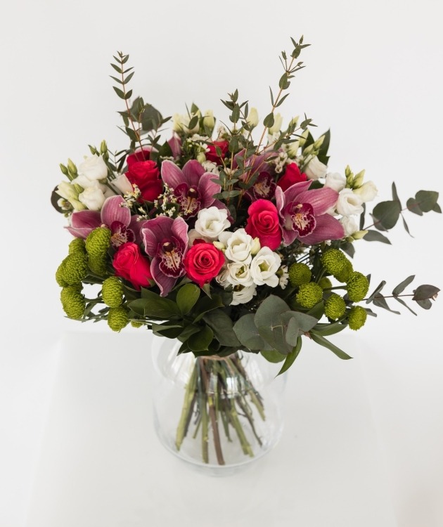 Fleurs à Lisbonne - Bouquet of Roses, Orchids and Green Daisies (3)