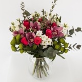 Bouquet of Roses, Orchids and Green Daisies (3)