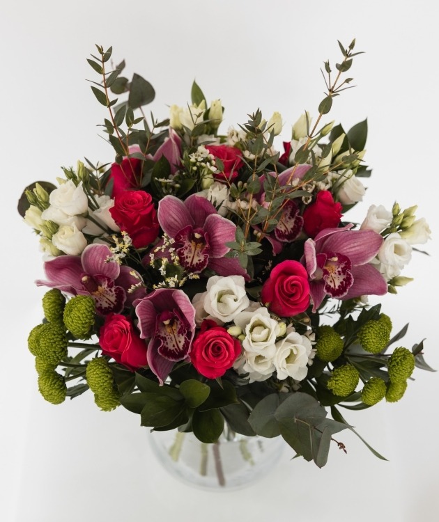 Fleurs à Lisbonne - Bouquet of Roses, Orchids and Green Daisies (4)